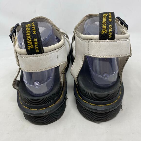 Dr. Martens Blaire White Leather Platform Sandals Women’s Size 9 - Picture 5 of 8
